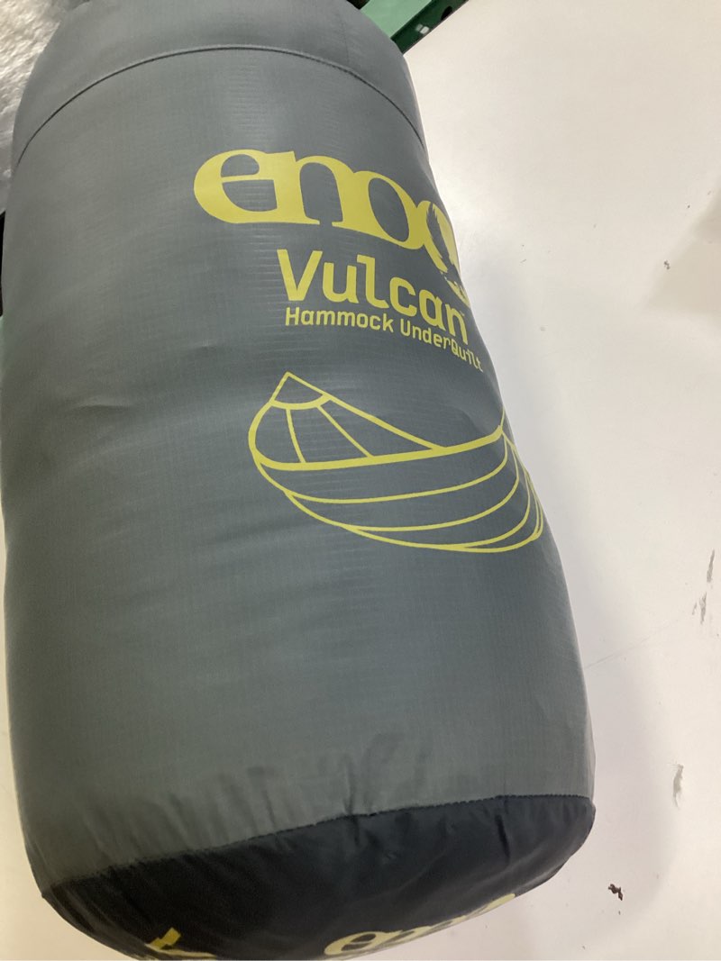 Condition photo showing Good Condition for hammock underquilt for camping - full length orange lightweight warm quilt for 3-4 seasons (41-68°f) - soft & durable for hiking, backpacking, beach, travel - holds up to 500lbs green hammock underquilt