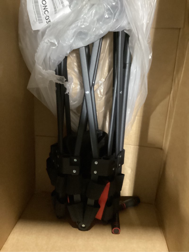 Condition photo showing New/Like New for FitNexus 42" Foldable Mini Trampoline- 450lb Capacity Fitness Rebounder w/3-Level Adjustable T-Bar, Adults Workout Trampoline, Non-Slip Pad | Foldable Design for Home/Gym Black Red