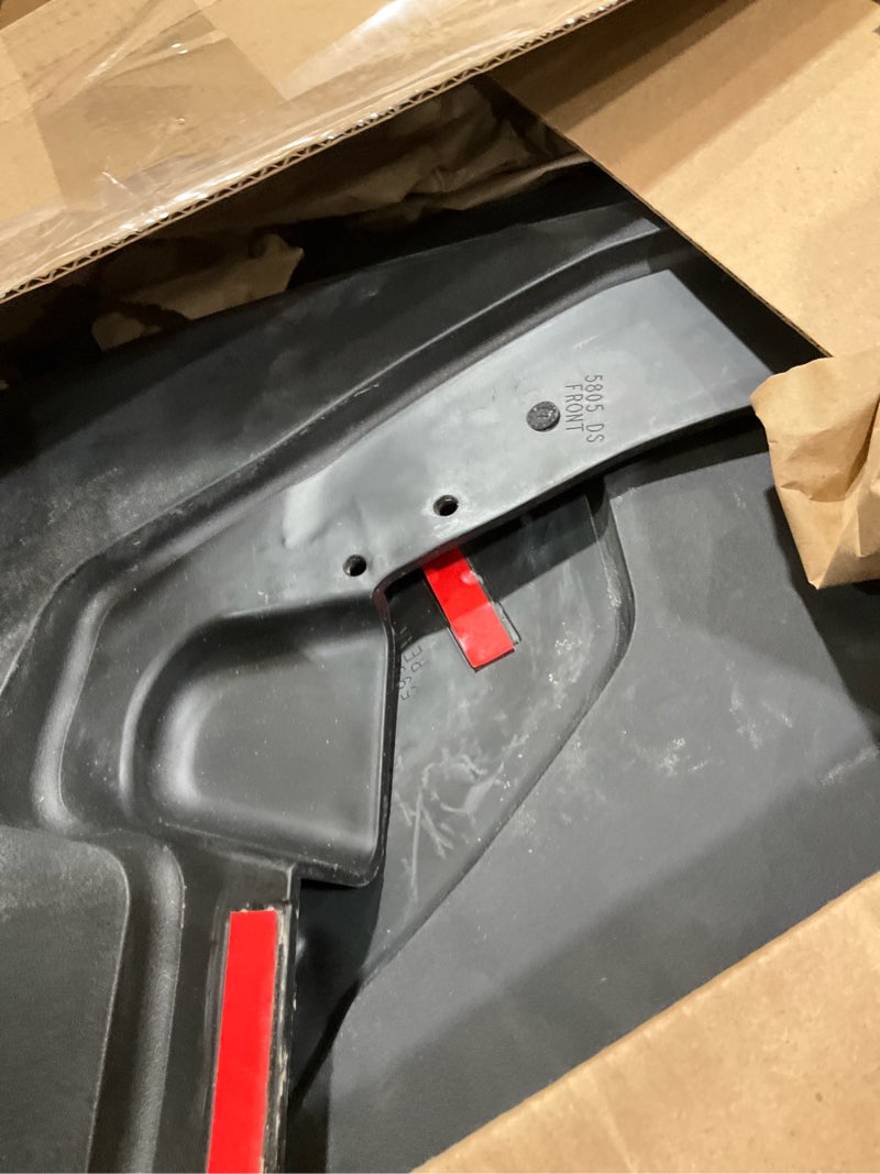 Condition photo showing item condition for Husky Liners — Front & Rear Mud Guards | Fits 2019-2024 Dodge Ram 2500/3500 w/OEM Fender Flares ONLY (Will Not Fit Power Wagon or Dually Models) Front & Rear Set - Black, 4 Pc. | 58056