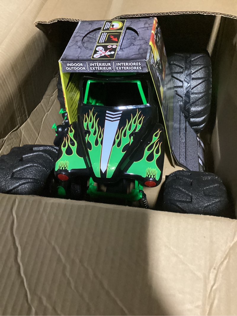 Condition photo showing Good Condition for monster jam, official mega grave digger all-terrain remote control monster truck, over 2 ft. tall, 1:6 scale, kids toys for boys and girls ages 4 and up mega grave digger (v2)