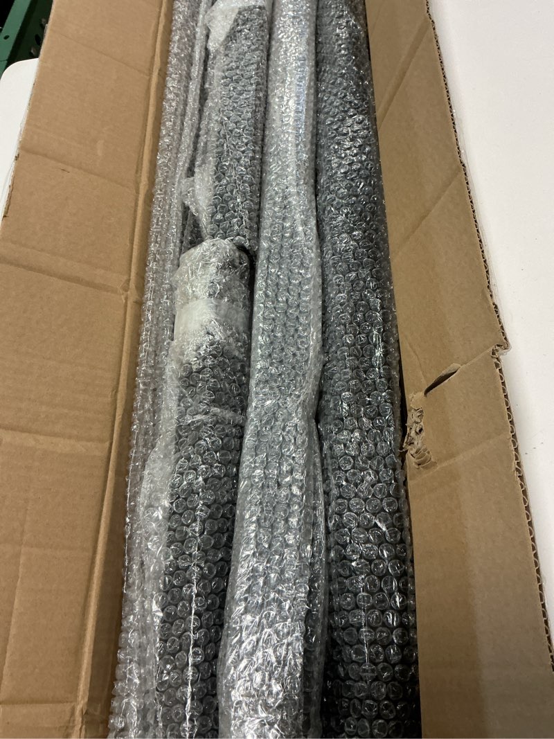 Condition photo showing Good Condition for 12 Feet Square Tube Handrail, Wall Mount Industrial Modern Staircase Handrail for Indoor Outdoor Steps, 600lbs Load Capacity, Metal Non-Slip Grab Handle for Stairs Loft Porch, Matte Black 12 Feet Black