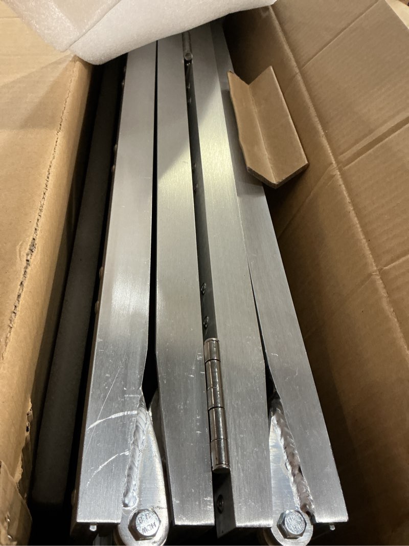 Condition photo showing Good Condition for vnn portable wheelchair ramp 5ft, seamless non-slip aluminum ramps for wheelchairs for home, handicap wheelchair ramps for home steps, aluminum loading dock plates aluminum 5ft (usable height 5-15 inch)