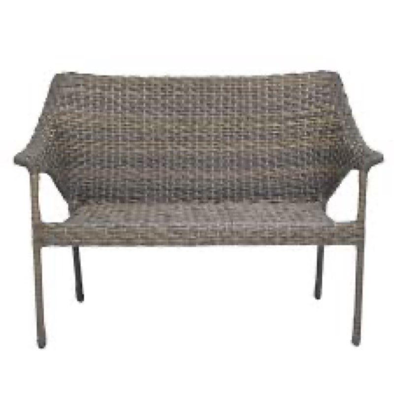style selections lola wicker outdoor loveseat and steel frame