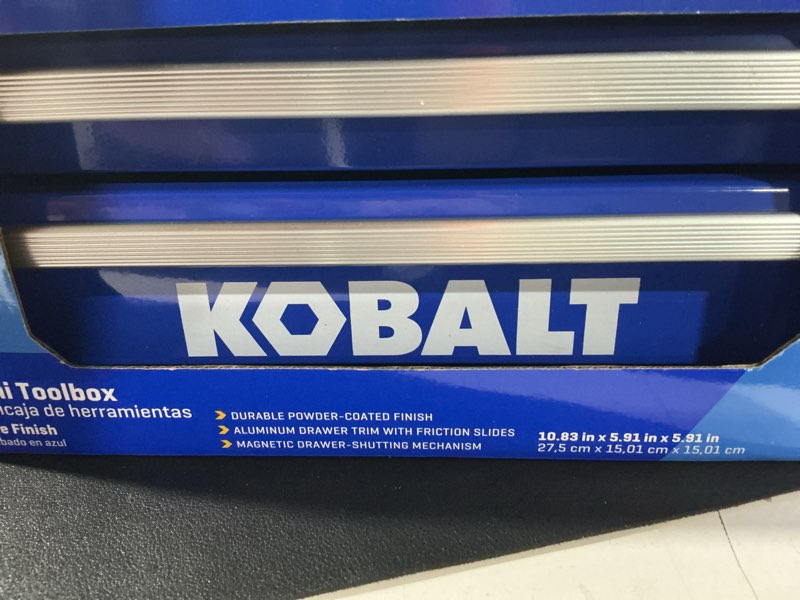 Condition photo showing Good Condition for kobalt mini 2-drawer black steel tool box