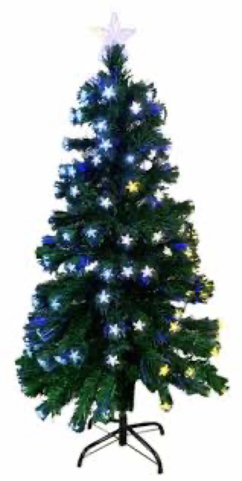 BAOLITVINE Lighted Christmas Tree 6FT 416 LED Fairy Lights, Norfolk Pine Tree with Lights for Home R