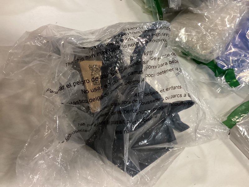 Condition photo showing As Is for Gothic Monster Hand Jewelry Display Tray, Galaxy Black Coffin Shape, 8.5 inch, for Rings, Necklaces,