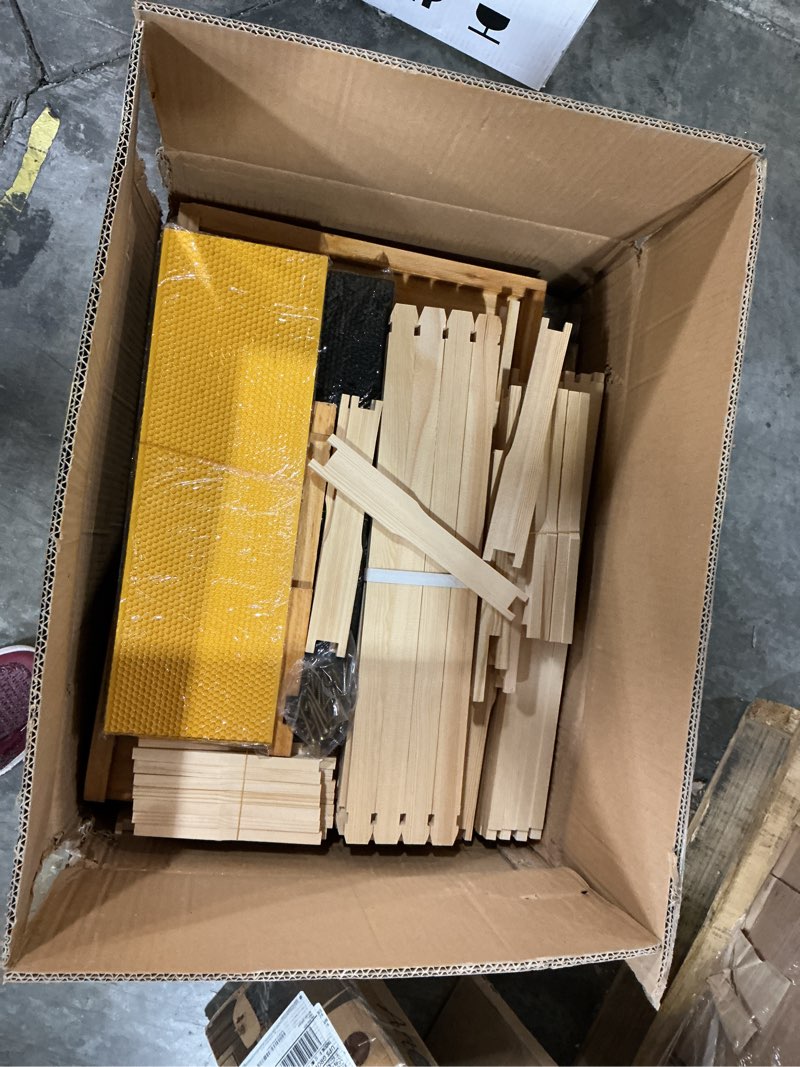 Condition photo showing New/Like New for beecastle 8 frame langstroth bee hive coated with beeswax includes beehive frames and waxed foundations (1 deep box & 1 medium box)