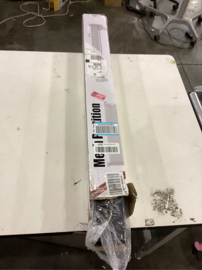 Condition photo showing New/Like New for 96 Inch Wide Reinforced Retractable Baby Gate with Support Rods, Extra Long Dog Gate Retractable Gate Outdoor Gates for Decks, Prevent Crawling Under Extra Long Baby Gates for Large Openings, Black Black (33" Tall x 96" Wide)