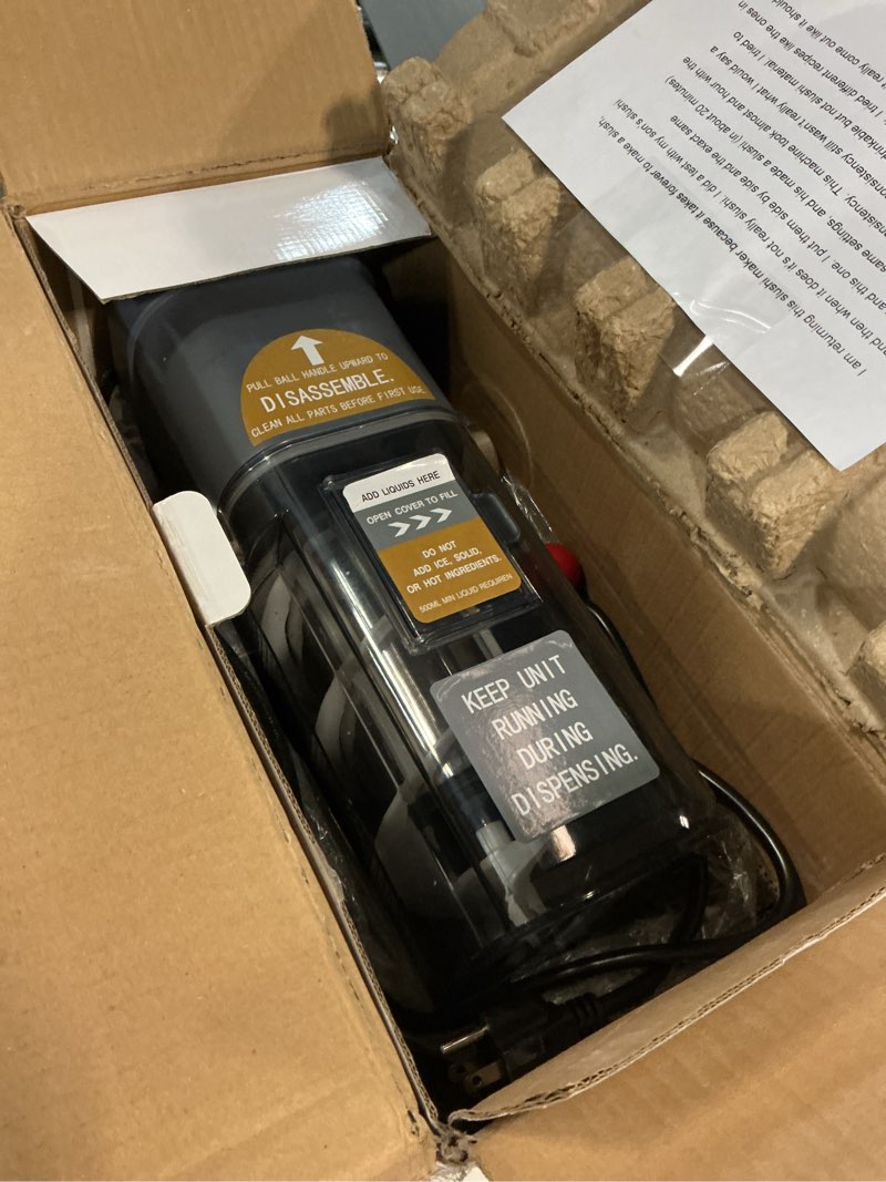 Condition photo showing Good Condition for 2-in-1 Slushie & Soft Serve Ice Cream Maker, 96oz No-Ice-Needed Frozen Drink Machine with LED Display, 6 Preset Modes, Auto-Clean & Delay Timer – Gift for Family Graphite Gray