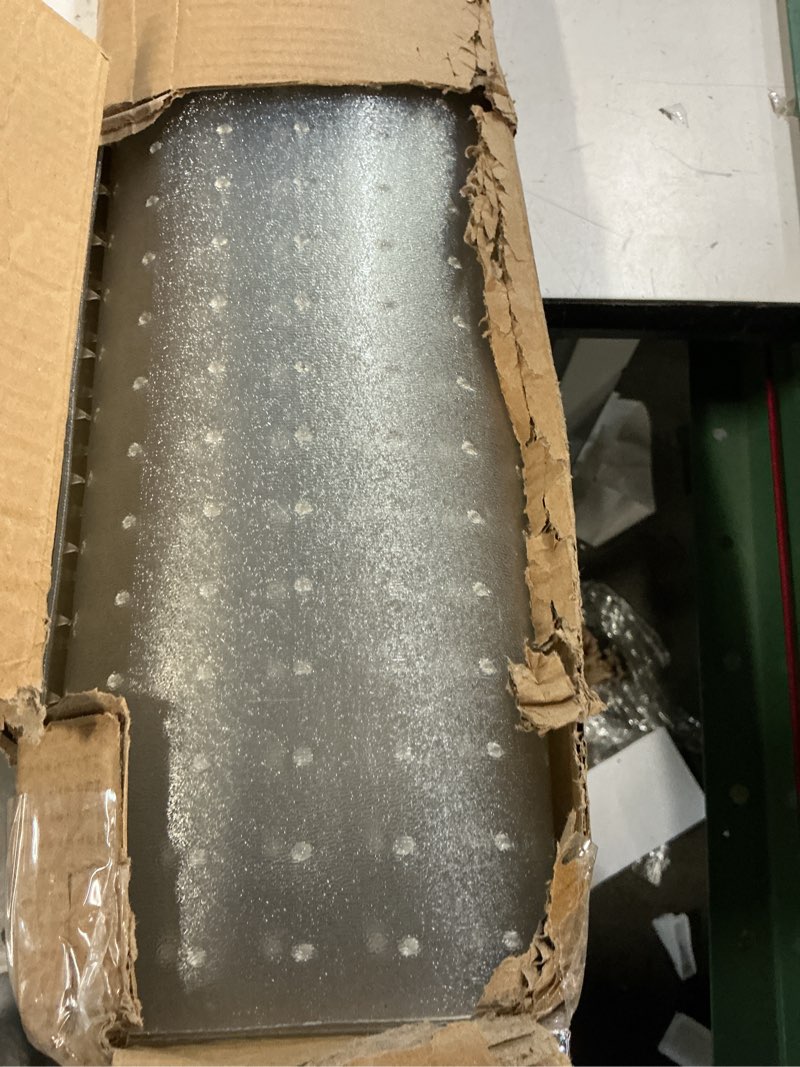 Condition photo showing Good Condition for office chair mat for carpet, 48" x 48" x 0.09" desk chair mat for carpet floors, clear and thick rolling computer chair mats with non-slip studded for home and office low pile carpets