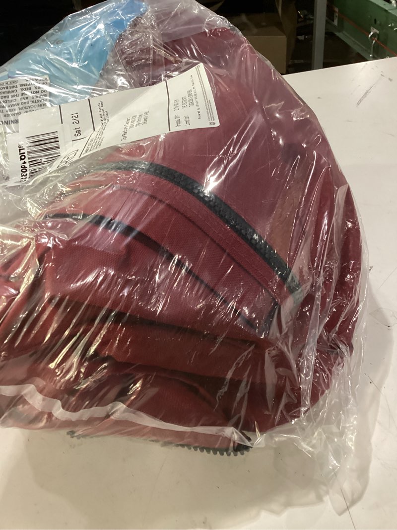 Condition photo showing As Is for 4 bow marine grade fade and crack resistant bimini top replacement cover,heavy-duty waterproof and uv-proof boat canopy,easy install zipper sleeves boat awning/without frame,burgundy 4 bow 8'l 79"-84" w burgundy