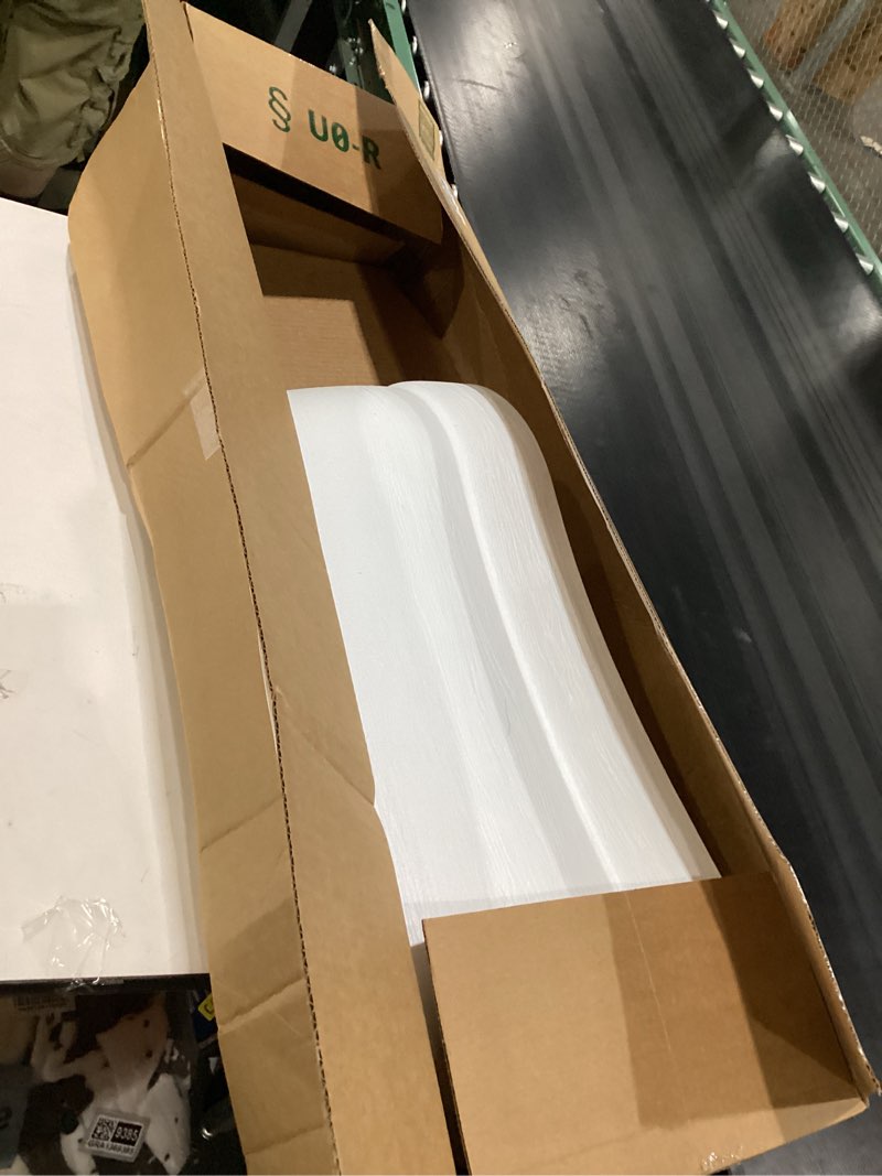 Condition photo showing Good Condition for bloomers railing planter with drainage holes – 24" weatherproof resin planter – polyethylene plastic - white white 24.3 × 10.5 × 9.5 inches