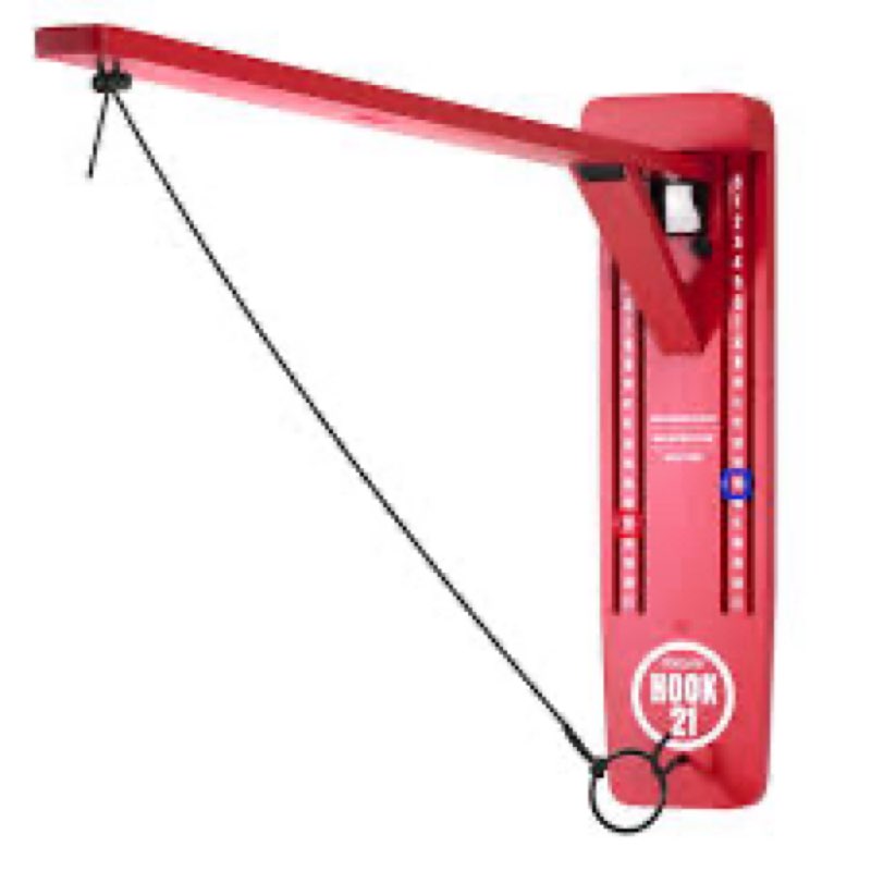 gosports hook 21 wall mount ring swing game - play indoors or outdoors with foldable arm