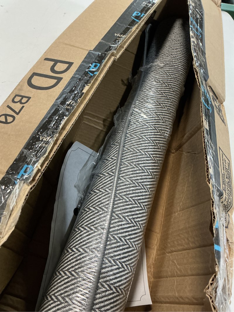 Condition photo showing Good Condition for lumi ultra thin indoor door mat for entrance 24"x36", non slip entryway mat, low profile doormat, unique herringbone design carpet for inside, patio, porch, gray grey 24"x36"