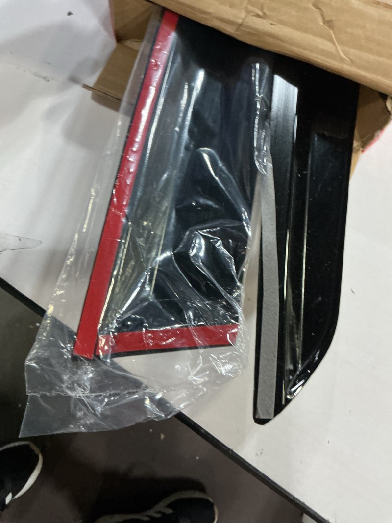 Condition photo showing As Is for KPY Window Visor Compatible with Mercedes-Benz C-Class Sedan 2015-2021, 4PC Rain Guard Side Window Vent Deflectors Tape-On Mugen Style, 2015 2016 2017 2018 2019 2020 2021 (C300 C450 C43 C63) 15-21 C-Class Sedan