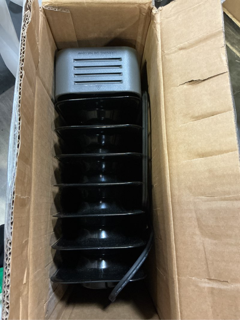 Condition photo showing As Is for PELONIS Oil Filled Radiator, Electric Space Heater for Indoor Use Large Room with Thermostat & Remote, 3 Modes & 3 Heat Settings, ECO Mode, 24H Timer, Quiet, Overheat & Tip-Over Protection, 1500W