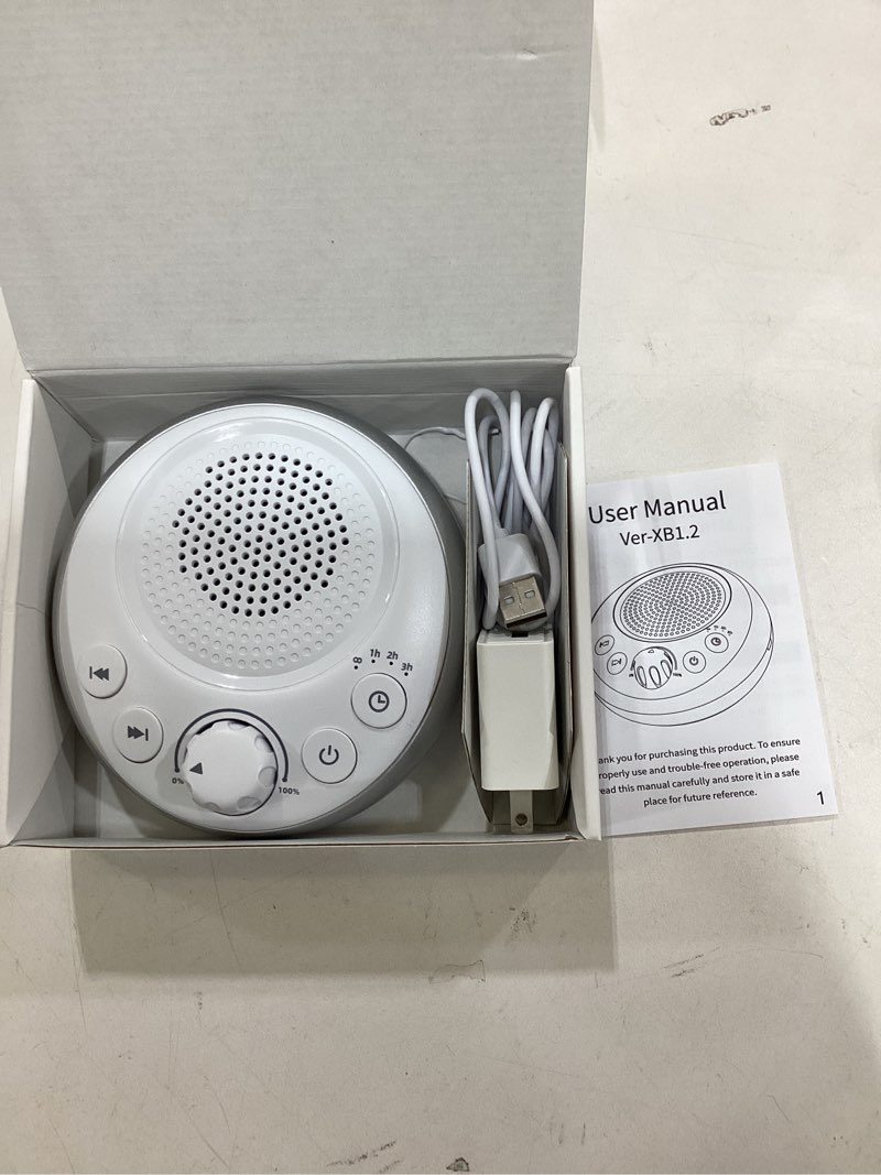Condition photo showing New/Like New for Loud Pink Noise Machine Sleep Machine Nostop 30 Soothing Sounds for Baby Kids Adults Sleep Pinknoise Machine 36-Level Vol Auto-Off Timer Memory Function for Home Travel Office White-AC Powered