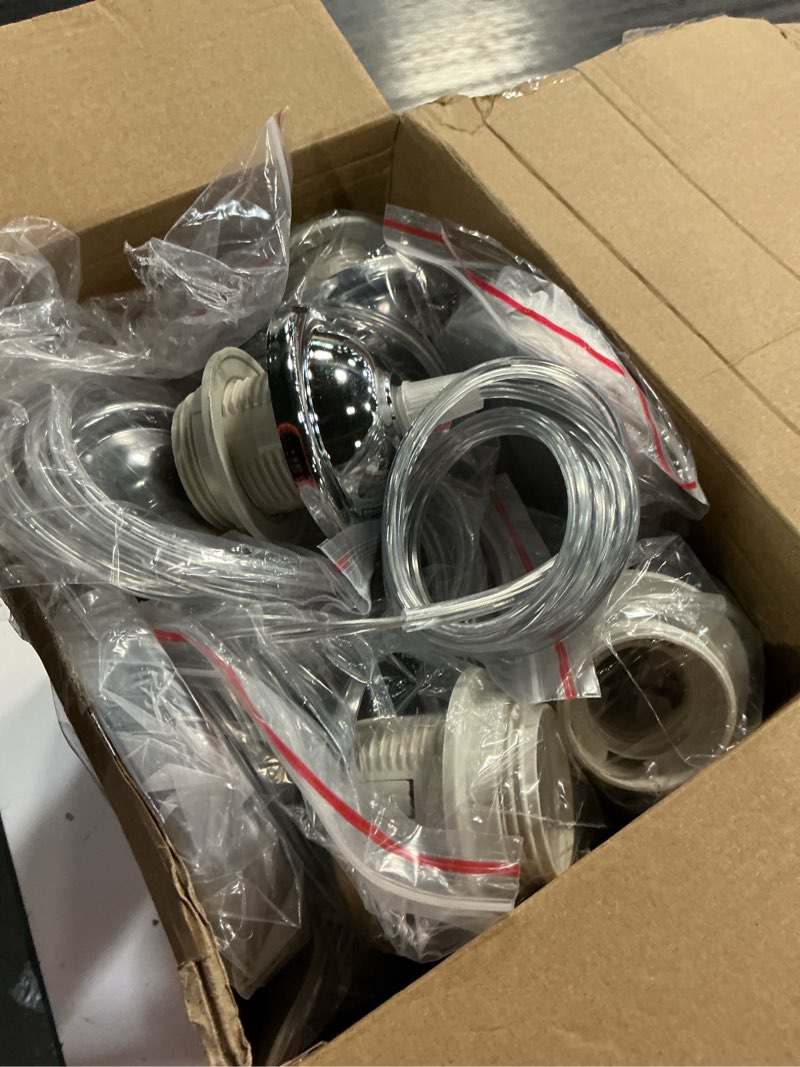 Condition photo showing Good Condition for 12 pack industrial mini pendant light kit bulk, ul e26/e27 lamp socket 3.28 ft adjustable hanging light cord kit edison vintage retro ceiling lamp fixture for kitchen bar decor(black)