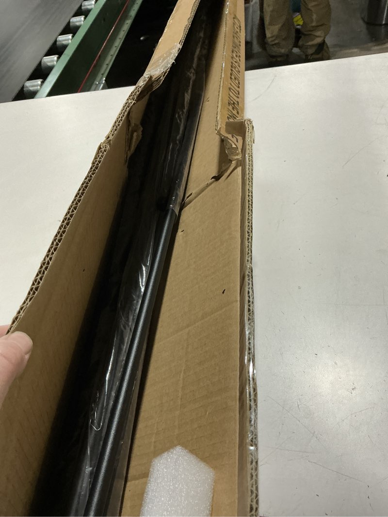 Condition photo showing Good Condition for Double Curtain Rod for 48-84 Inches Windows, Blackout Wrap Around Window Curtain Rods?1-inch Heavy Duty Adjustable Room Darkening Rustic Dual Drapery Curtain Rods for for Livingroom, Kitchen, Patio Matte Black for 48-84" Windows