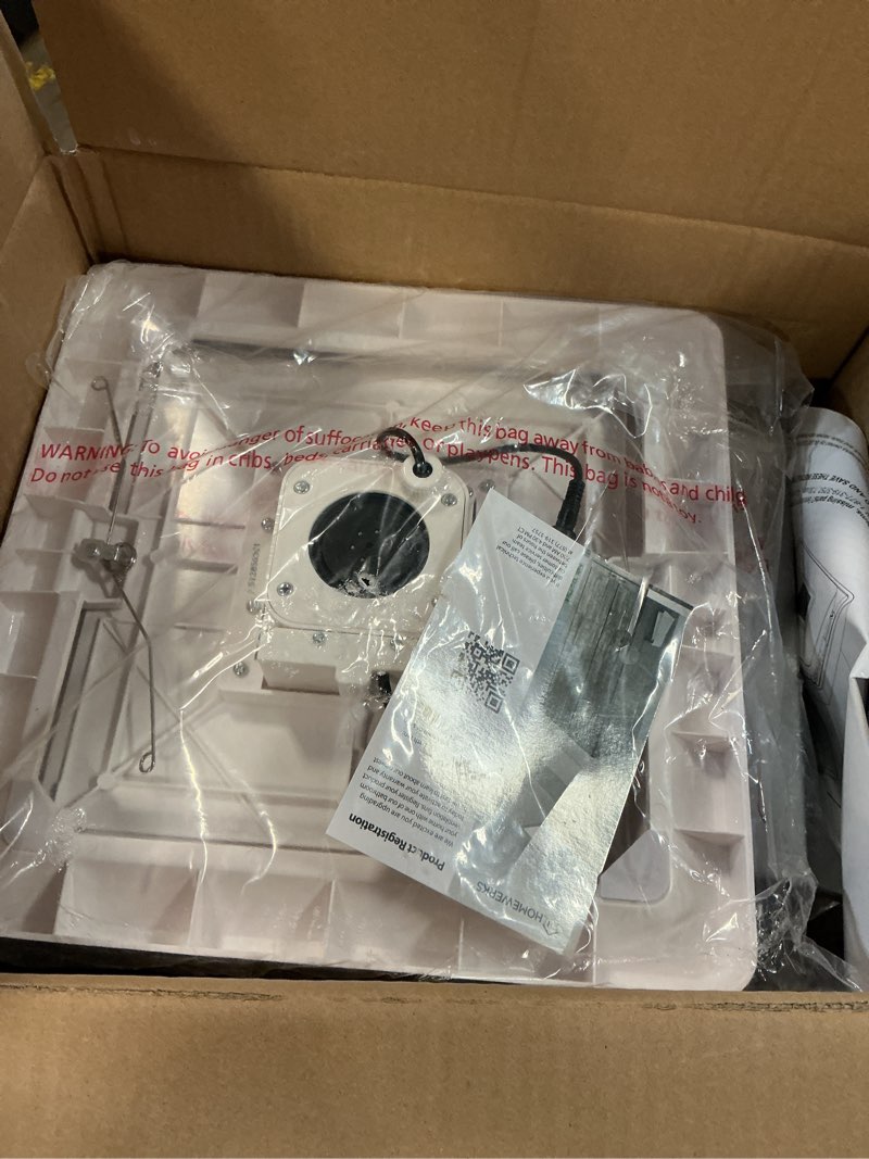 Condition photo showing Good Condition for homewerks 1.5-sone 110-cfm white decorative lighted bluetooth compatibility bathroom fan