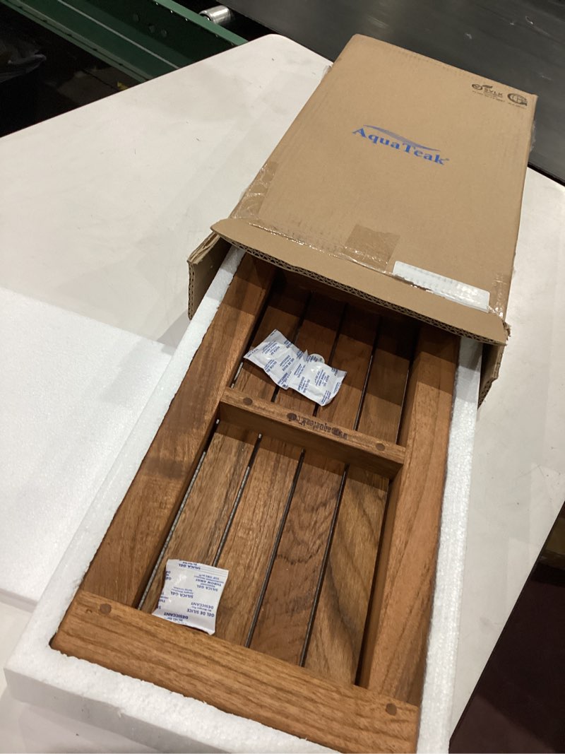 Condition photo showing Good Condition for aquateak 18" moa teak floating wall shelf - 18 inch