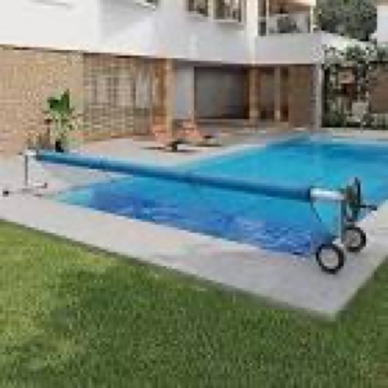 garveelife 21 ft aluminum pool cover reel system - heavy-duty solar cover reel for inground pools, u