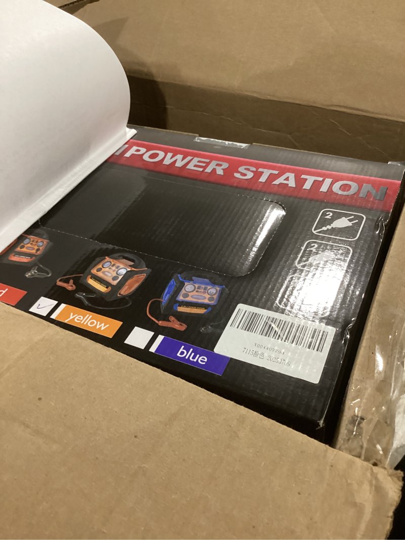 Condition photo showing Good Condition for 6 in 1 Jump Starter with Air Compressor 260 PSI Tire Inflator,Upgraded 1800A Peak 12V Portable Car Battery Jump Starter,400 Watt Inverter Power Station with AC/DC/USB Outlets (8.5L Gas/6L Diesel)