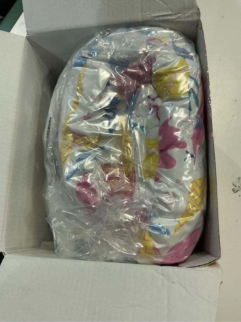 Condition photo showing New/Like New for toddler nap mat with pillow and blanket, soft sleeping bag for kids boys and girls, slumber bags kids for preschool, daycare, travel, camping, 54" x 33" great for ages 3 plus (pink)