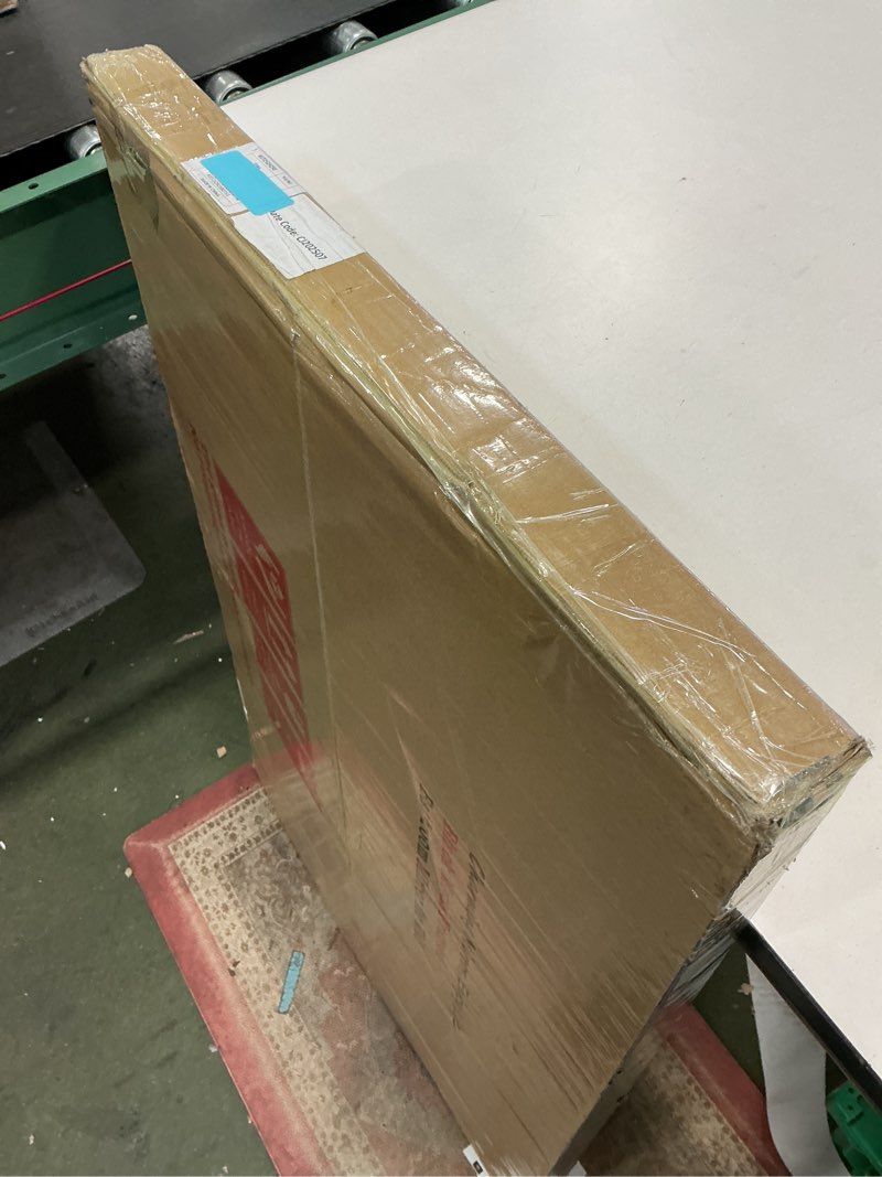 Condition photo showing New/Like New for SMIROR Matte Black Bathroom Mirror for Over Sink 24x 36 inch, Metal Thick Frame Rectangle Vanity Mirror for Wall, Anti-Rust, Horizontally or Vertically Mounted Black 36"L x 24"W