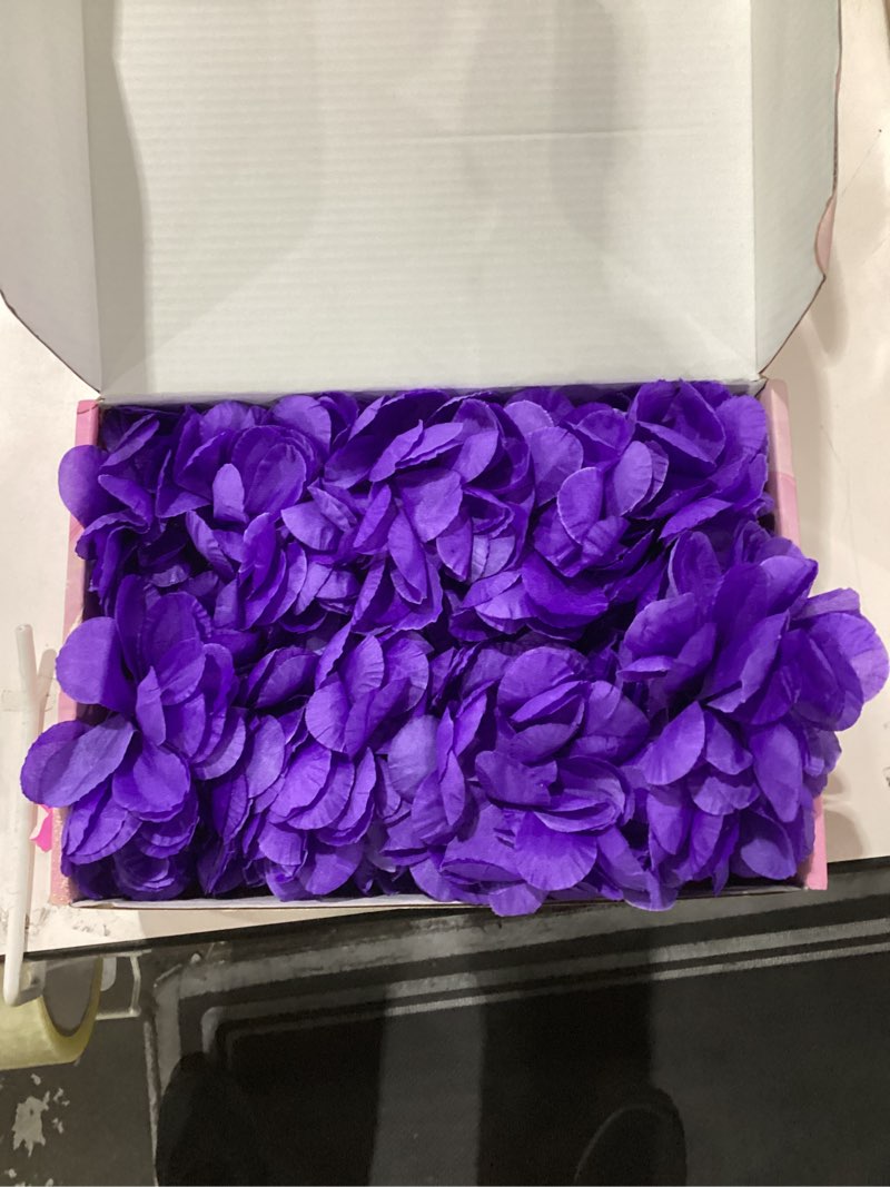 Condition photo showing New/Like New for 24 Pcs Floating Candles for Centerpieces and Floating Flowers Artificial Flowers Head Vase Filler for Party Home Table Wedding Centerpieces Decoration (Purple)