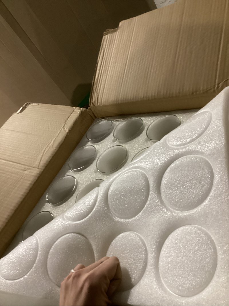 Condition photo showing New/Like New for 24 Pcs Hurricane Candle Holder Sleeve, H:16" D:3" Bottomless Glass Cylinder Candleholder Tall Clear Glass Cylinder Open Both Ends, Chimney Tube Cover, Open Ended Candle Shade 3"x16"H 24