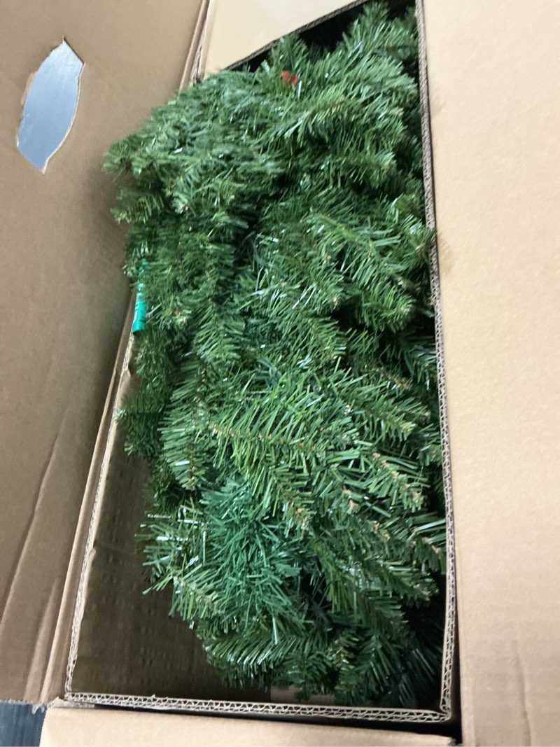 Condition photo showing As Is for Holiday Bright Lights 1-2 Tree 6.5 ft. Full LED 450 ct Cayce Pine Color Changing Christmas Tree