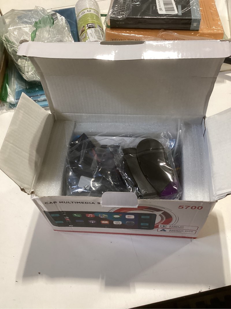 Condition photo showing Good Condition for single din radio car stereo with wireless apple carplay,single din touchscreen radio,car radio bluetooth support android auto,mirror link,car radio with backup camera gps usb fm/am eq mic (black)