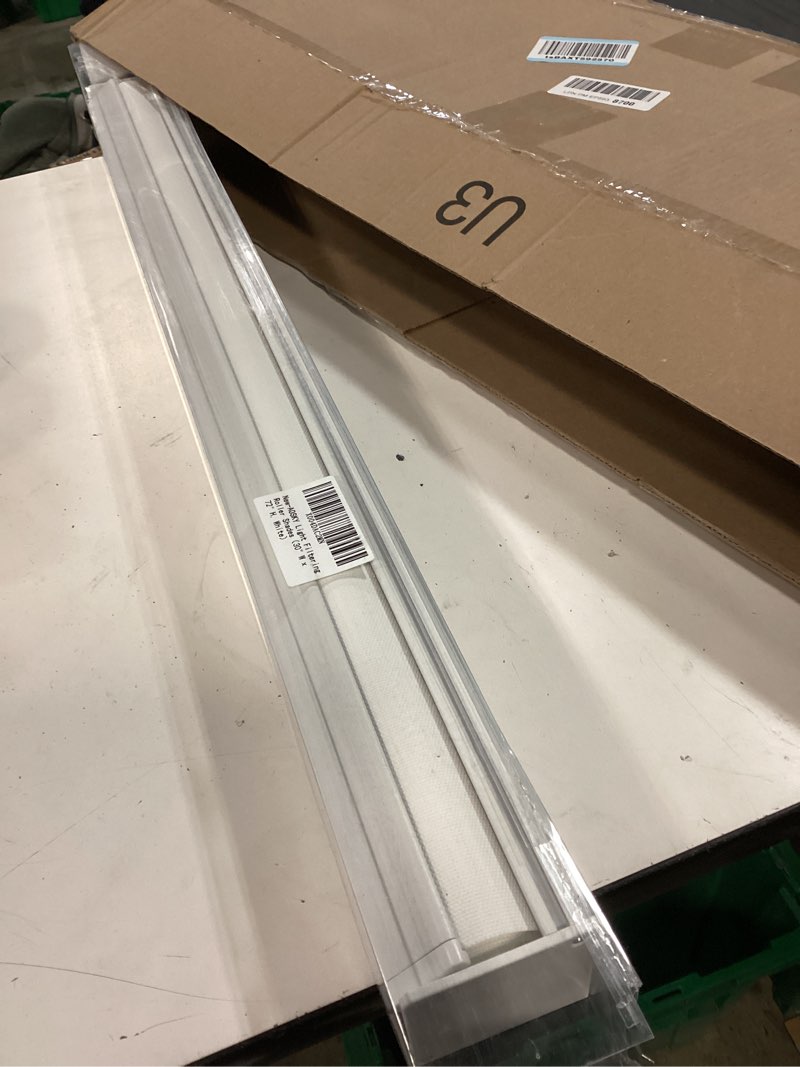 Condition photo showing Good Condition for AOSKY Light Filtering Roller Shades Cordless Blinds for Windows, Free-Stop Shades with Valance, 99% Blackout, Thermal Insulated Fabric, UV Protection, Natural Woven Blinds?30" W x 72" H, White? White 30"W x 72"H