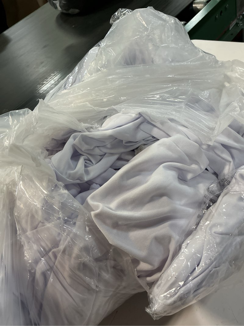 Condition photo showing As Is for Peomeise Stretch Spandex Folding Chair Cover for Wedding Party Dining Banquet Event (White,25pcs) White 25