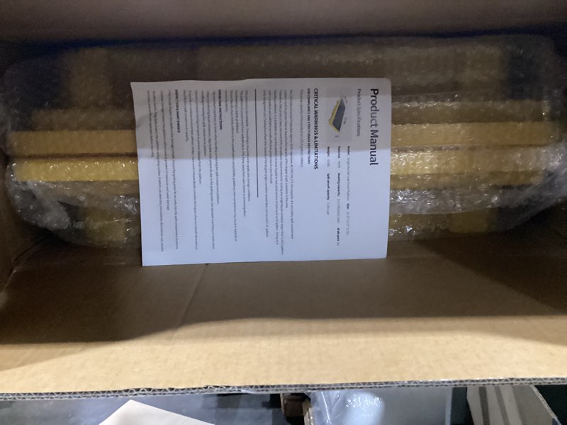 Condition photo showing New/Like New for spill containment platform, anti-slip storage pallet, modular warehouses garage industrial uses polyethylene pallet, stack paint bucket leakproof tray(25.79x14.17x4.72in)