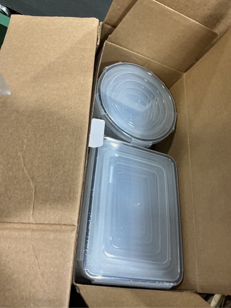 Condition photo showing New/Like New for 52 PCS Food Storage Containers with Lids Airtight (26 Lids & 26 Containers)- Reusable Plastic Leakproof Meal-Prep Container for Kitchen Storage Organization Microwave/Dishwasher Safe with Labels & Pen 26 Pack