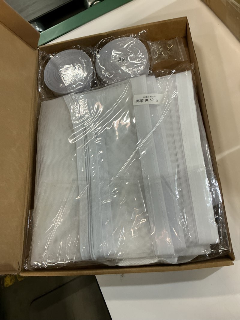 Condition photo showing Good Condition for QWR Reinforced Cat Screen Door,Fits Door Opening Size 32''x 80'',Thickened Cat Proof Screen Door Mesh with Zipper Closure for Living Room,Kitchen,Bedroom. White Fits Door Opening Size Up to 32''x 80''