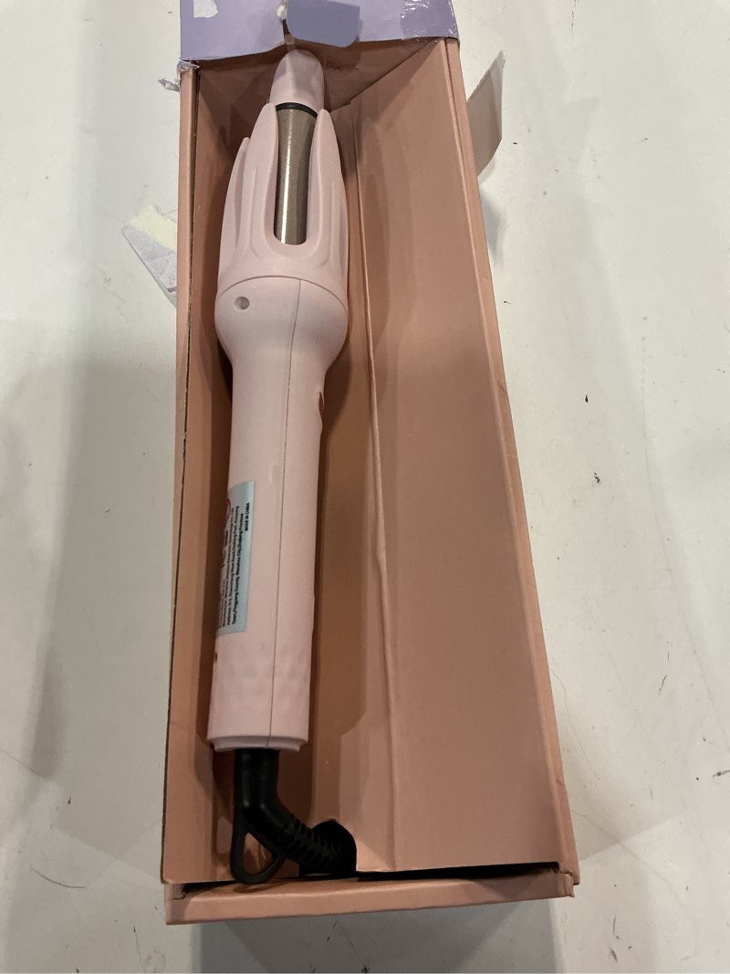 Condition photo showing Good Condition for automatic hair curler, double ceramic curling irons with 1.5" rotating barrel, 4 temps & timer