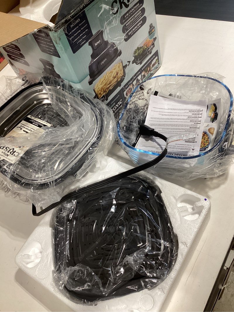 Condition photo showing Good Condition for ninja crispi 4-in-1 glass air fryer | with non-toxic 4qt & 6-cup glass containers & lids | microwave, freezer, dishwasher safe | 450°f max temp |1500 watt | cyberspace | fn101gy cyberspace gray