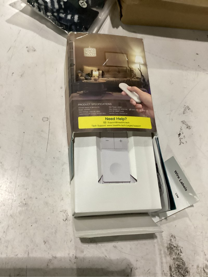 Condition photo showing New/Like New for treatlife dimmer switch with magnetic remote, wireless light switch, single pole dimmer light switch, neutral wire required, works with dimmable led/cfl/inc, 400w max
