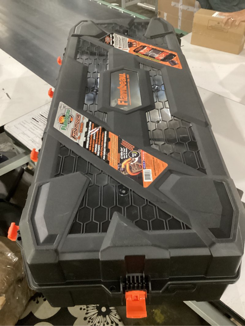 Condition photo showing Good Condition for flambeau outdoors formula bow case - features a.b.s. foamless bow security system, free-floats critical precision components, fits 43" overall length bows, black hardside bow case