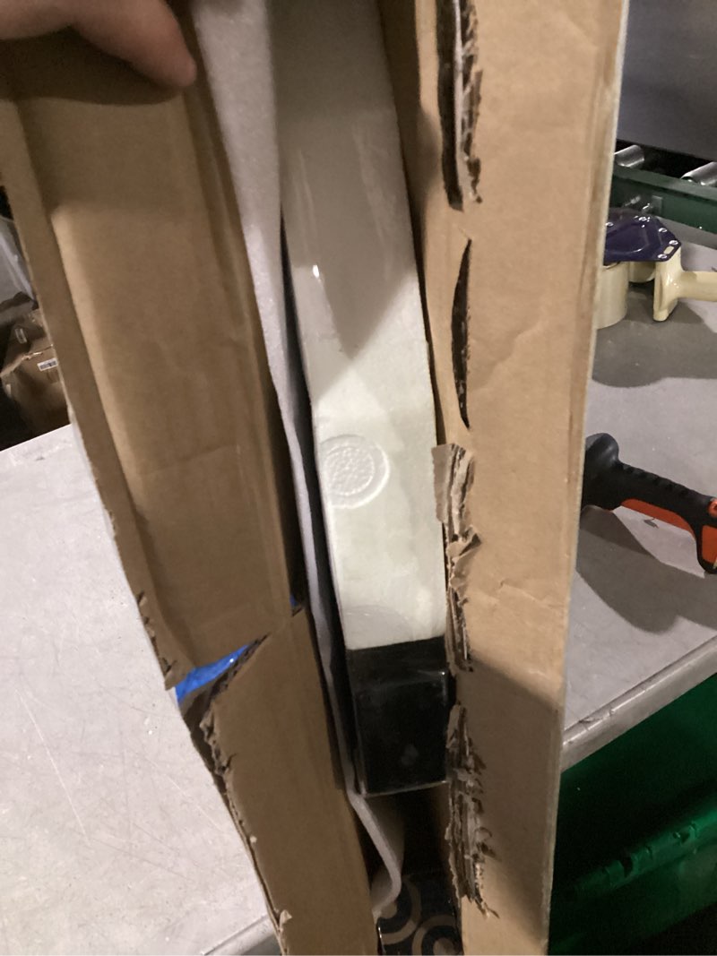 Condition photo showing New/Like New for smiror irregular backlit bathroom mirror with lights 40 x 24, asymmetrical cloud led lighted vanity mirror for wall, anit-fog, dimmable, memory function (horizontal/vertical) backlit 40"l x 24"w