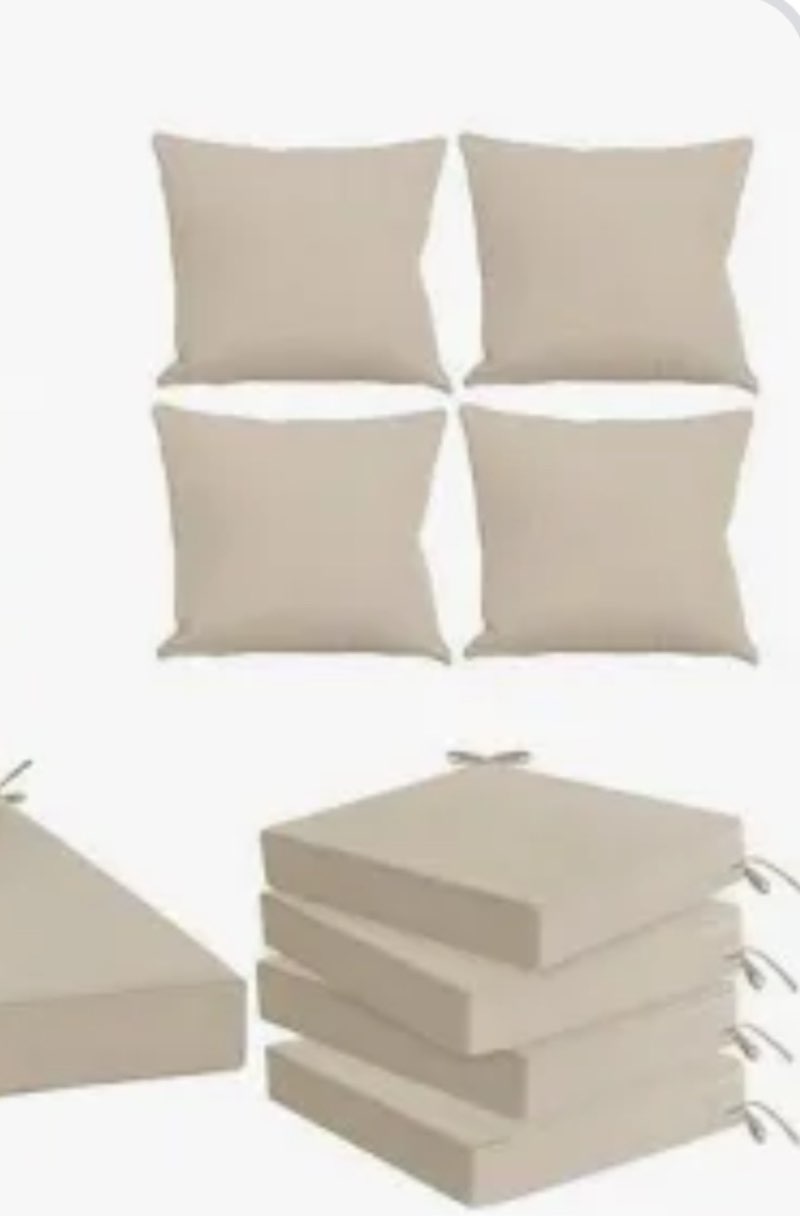 ( similar , only the base and cover ) Outdoor Chair Cushions Set of 4, Waterproof Backrest and Deep Seat Cushion Set for Patio Furniture, Outdoor Sofa Replacement Cushions with Removable Cover, 24 x 24 Inch, Cream