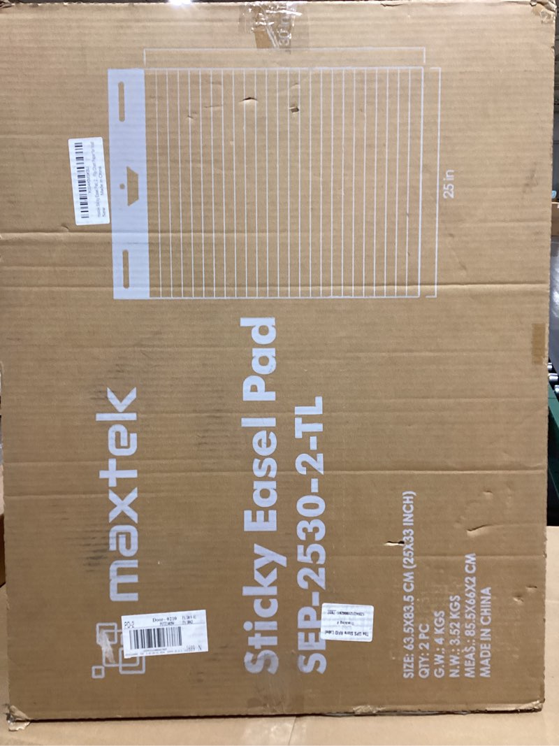 Condition photo showing New/Like New for maxtek Lined Sticky Easel Pad 25"x30", Large Flip Chart Paper with 2 Packs of 30 Sheets/Pad, Upgrade