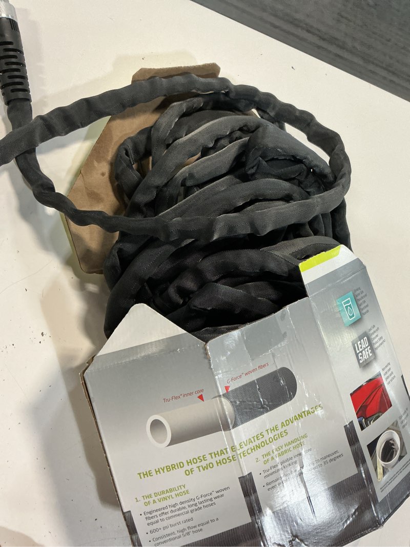 Condition photo showing As Is for teknor apex zero-g 5/8 in. d x 100 ft. l heavy duty commercial grade garden hose