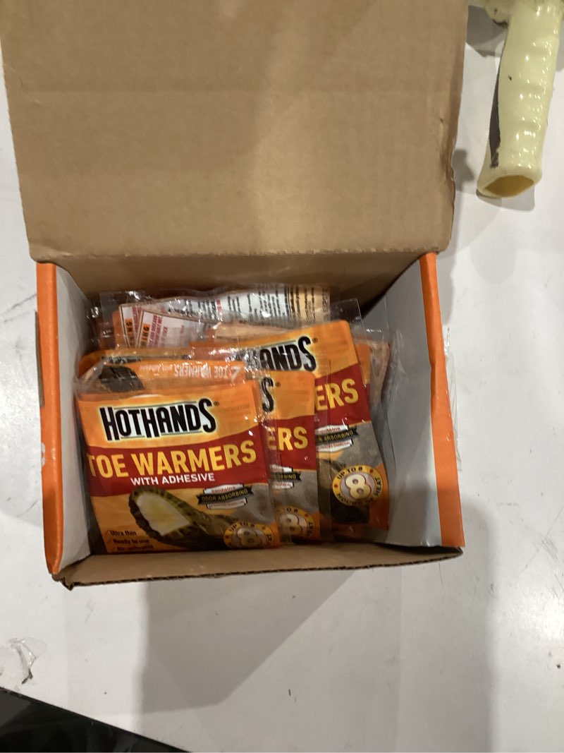 Condition photo showing Good Condition for hothands toe warmers - long lasting, odorless, air activated - up to 8 hours of heat - 20 pair