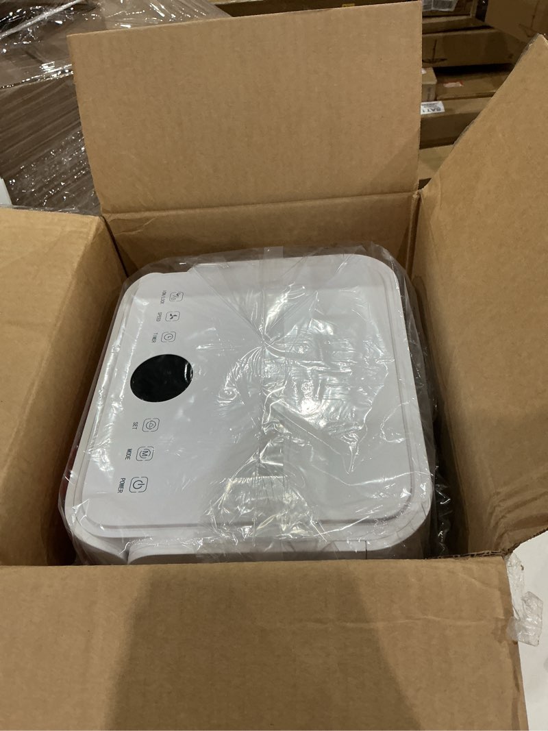 Condition photo showing Good Condition for olixis 30pints dehumidifier with drain hose, most efficient energy star, 2,000 sq.ft dehumidifier for basement, 2l tank 38db, smart humidity ring, ideal humidity remover for home, bedroom & bathroom pearl white 2 liters