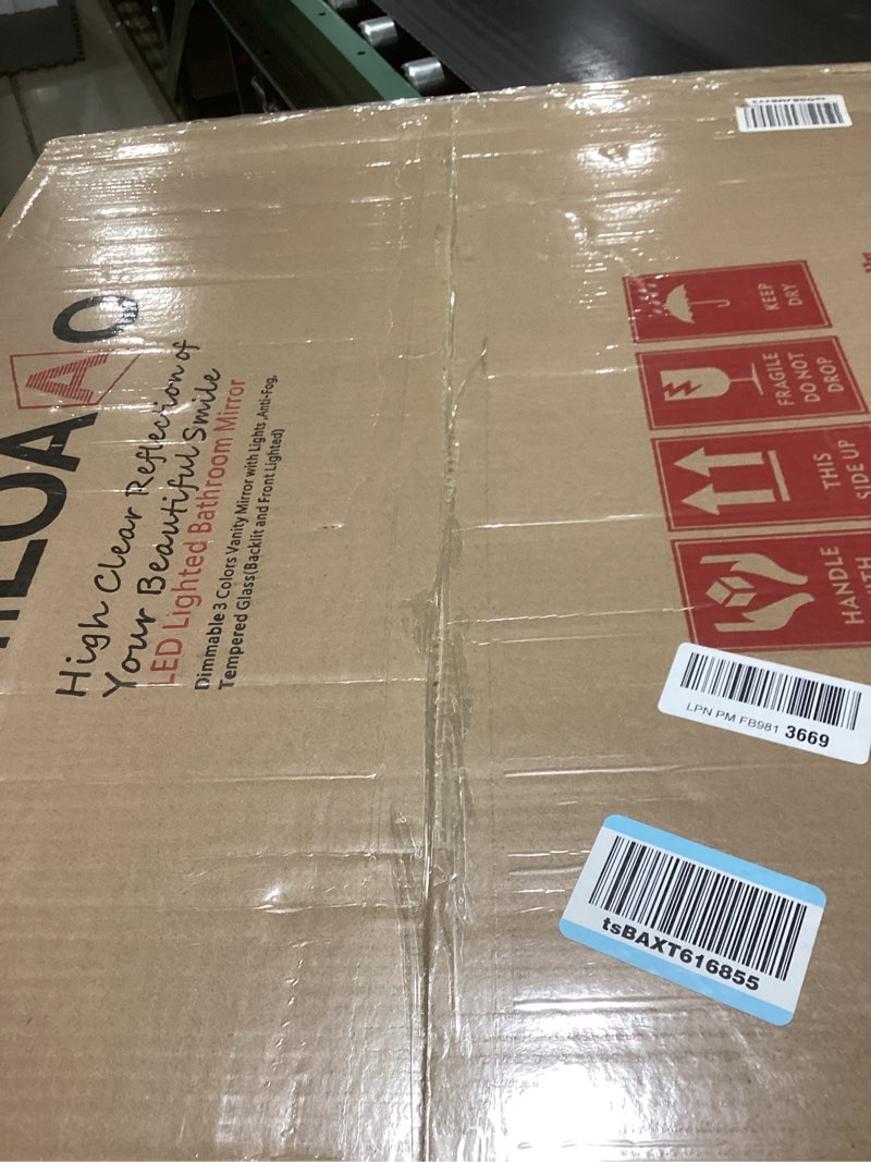 Condition photo showing New/Like New for LOAAO 24X32 LED Bathroom Mirror with Lights, Anti-Fog, Dimmable, Backlit + Front Lit, Lighted Bathro