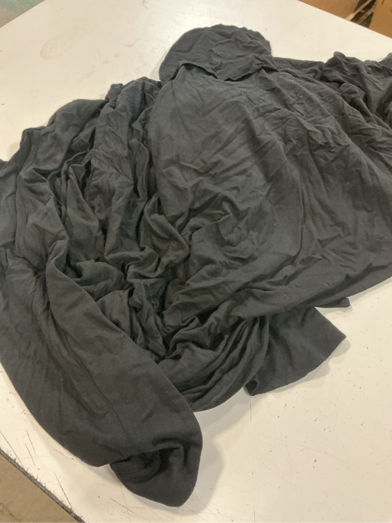 Condition photo showing As Is for organic bamboo jersey robe, xl, black